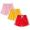 3PC Toddler Girls Basketball Shorts Soccer Shorts Baby Boys Shorts for Gym Running Sports Athletic (F, 3-4 Years) view 1