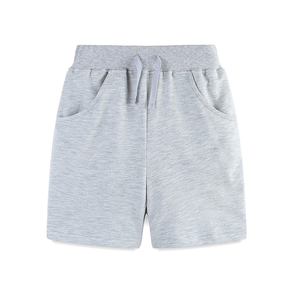 Toddler Boys' Soccer Shorts Chino Short Cotton Casual Pants with Pockets Solid Color Shorts Basketball (Grey, 3 Years)