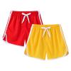 2 Pack Toddler Girls Soccer Basketball Shorts Little Kids Solid Color Athletic Volleyball Sports Shorts (J, 5-6 Years) view 1