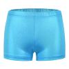 Girls Team Basic High Waist Metallic Dance Short Gym Athletic Sequin Shorts Tumbling Bottoms (Sky Blue, 3-4 Years) view 1