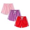 3PC Toddler Girls Basketball Shorts Soccer Shorts Baby Boys Shorts for Gym Running Sports Athletic (H, 3-4 Years) view 1