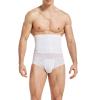 NineFit Basics Men's Compression Shapewear Tummy Control Shorts High Waist Underwear Body Leg Girdle Boxer Briefs White, XX-Large view 1