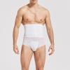NineFit Basics Men's Compression Shapewear Tummy Control Shorts High Waist Underwear Body Leg Girdle Boxer Briefs White, XX-Large view 2