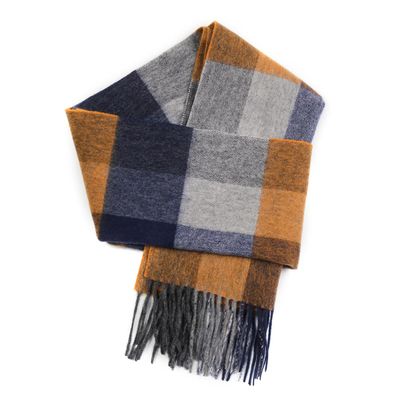 SKNSOFT Winter Wool Plaid Scarf for Men,Women Fashion Tartan Wrap Checkered Scarves