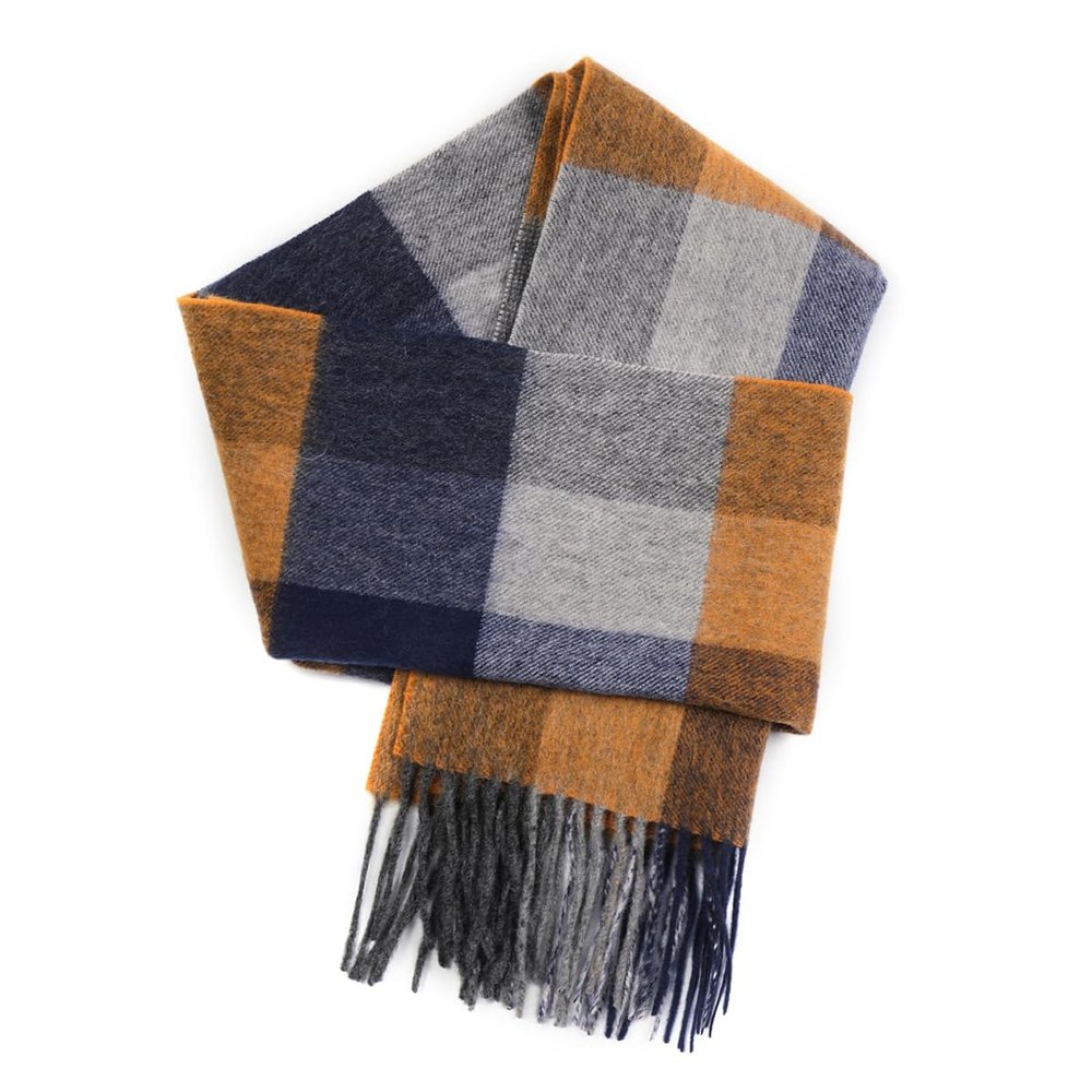 SKNSOFT Winter Wool Plaid Scarf for Men,Women Fashion Tartan Wrap Checkered Scarves