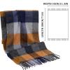 SKNSOFT Winter Wool Plaid Scarf for Men,Women Fashion Tartan Wrap Checkered Scarves view 2