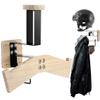 LUMINFLY Helmet Holder Hanger and Hook with Wooden Rack, Display Helmet Hanger Mounted Duty for Helmet Heavy Wall-Multi-Purpose, Stand Gear Baseball, Football, Bicycle, Skiing for view 1