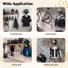 LUMINFLY Helmet Holder Hanger and Hook with Wooden Rack, Display Helmet Hanger Mounted Duty for Helmet Heavy Wall-Multi-Purpose, Stand Gear Baseball, Football, Bicycle, Skiing for view 2