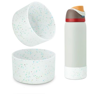 Beonsky 2 PCS Glitter Silicone Boot for Owala Water Bottle 32 oz, Anti-Slip Protective Sleeve for FreeSip/Twist/Flip Stainless Steel Water Bottles Accessories