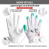 FINGER TEN Football Receiver Gloves Youth Receiving Gloves Pro 3.0 Durable Breathable Flexible for Kids Boys Girls in White Red Black Blue Small Large Medium X-Large (White-Green, Medium) view 2