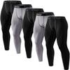 ATTIQOZI 6,5,4 Pack Men's Compression Pants Leggings Athletic Workout Baselayer Running Tights Bl/Gr/Bl/Gr S view 1