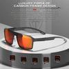 ATTCL Polarized Sunglasses Men Driving: Lightweight Metal Frame Fiber Temples UV400 Protection Stylish Hexagonal Sun glasses 8799 Black Red view 2