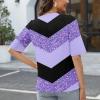 1/2 Sleeve Tops for Women Blouses for Women 2025 Short Sleeve V Neck T Shirts Basic Casual Trendy Blouses 08-Blue X-Large view 3