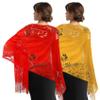Yetuab 2PCS Pashmina Shawls and Wraps for Women - Wedding, Evening Dresses, White Lace and Crochet Fringe Shawls view 1