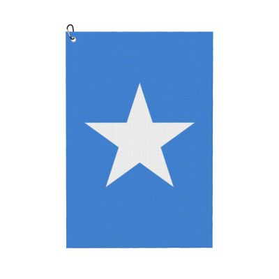 SIYTUAU Flag of Somalia Golf Towel 16 x 24 Inch Golf Towels for Golf Bags with Carabiner Clip Polyester Golf Towel Golf Accessories for Men Women