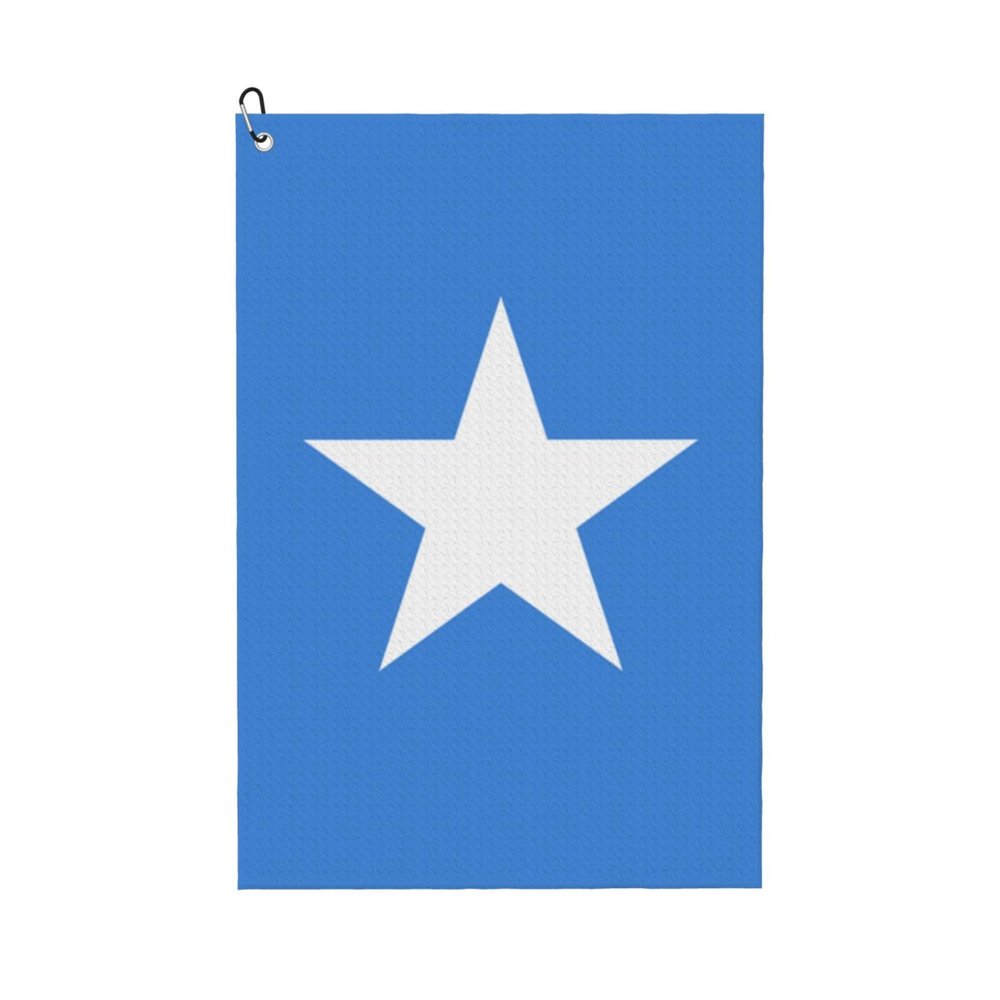 SIYTUAU Flag of Somalia Golf Towel 16 x 24 Inch Golf Towels for Golf Bags with Carabiner Clip Polyester Golf Towel Golf Accessories for Men Women