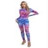 Aislor Womens Mermaid Jumpsuit Swimsuit Long Sleeve Fish Scale Print Bodysuit Rash Guards Beachwear Bathing Suit Type A Small view 3