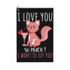 SIYTUAU I Love You So Much I Want to Eat You Golf Towel 16 x 24 Inch Golf Towels for Golf Bags with Carabiner Clip Polyester Golf Towel Golf Accessories for Men Women view 1