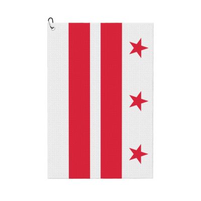 SIYTUAU Flag of The District of Columbia Golf Towel 16 x 24 Inch Golf Towels for Golf Bags with Carabiner Clip Polyester Golf Towel Golf Accessories for Men Women