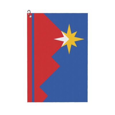 SIYTUAU Flag of Pocatello, Idaho Golf Towel 16 x 24 Inch Golf Towels for Golf Bags with Carabiner Clip Polyester Golf Towel Golf Accessories for Men Women