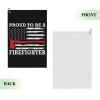 SIYTUAU Proud to Be A Firefighter USA Flag Golf Towel 16 x 24 Inch Golf Towels for Golf Bags with Carabiner Clip Polyester Golf Towel Golf Accessories for Men Women view 2