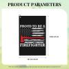 SIYTUAU Proud to Be A Firefighter USA Flag Golf Towel 16 x 24 Inch Golf Towels for Golf Bags with Carabiner Clip Polyester Golf Towel Golf Accessories for Men Women view 3