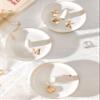 Yoqanr Ceramic Initials Jewelry Tray Ring Dish With Personalized C-Monogrammed Engagement Wedding Gifts, for Birthday Mother's Day for Women, Ceramic White 4.7" x2.4" view 2