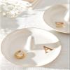 Yoqanr Ceramic Initials Jewelry Tray Ring Dish With Personalized C-Monogrammed Engagement Wedding Gifts, for Birthday Mother's Day for Women, Ceramic White 4.7" x2.4" view 3