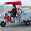 CHZDPP Adult Tricycle Cover with Reflective Strips, Electric Tricycle Covers for Rain Sun Snow Proof, Sanbengzi Canvas Awning for Outside Storage(Red,35.4inch/90cm Wide) view 1