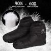 Lixada Down Booties Warm Socks Waterproof Down Slipper Boots Lightweight Down Socks Stuffed Booties Down Feet Covers for Men Women view 2