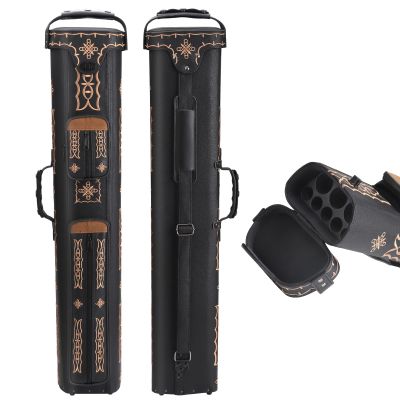 Oztwel 3x5 Hard Pool Cue Case 3B5S Billiard Stick Carrying Cue Case Leatherette Embroidery Design