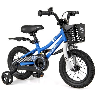 BABY JOY Kids Bike, 12 Inch Children Bikes for Boys Girls Age 3-4 Years w/Training Wheels, Handbrake, Coaster Brake & Removable Basket, Kids Bicycle of Multiple Colors