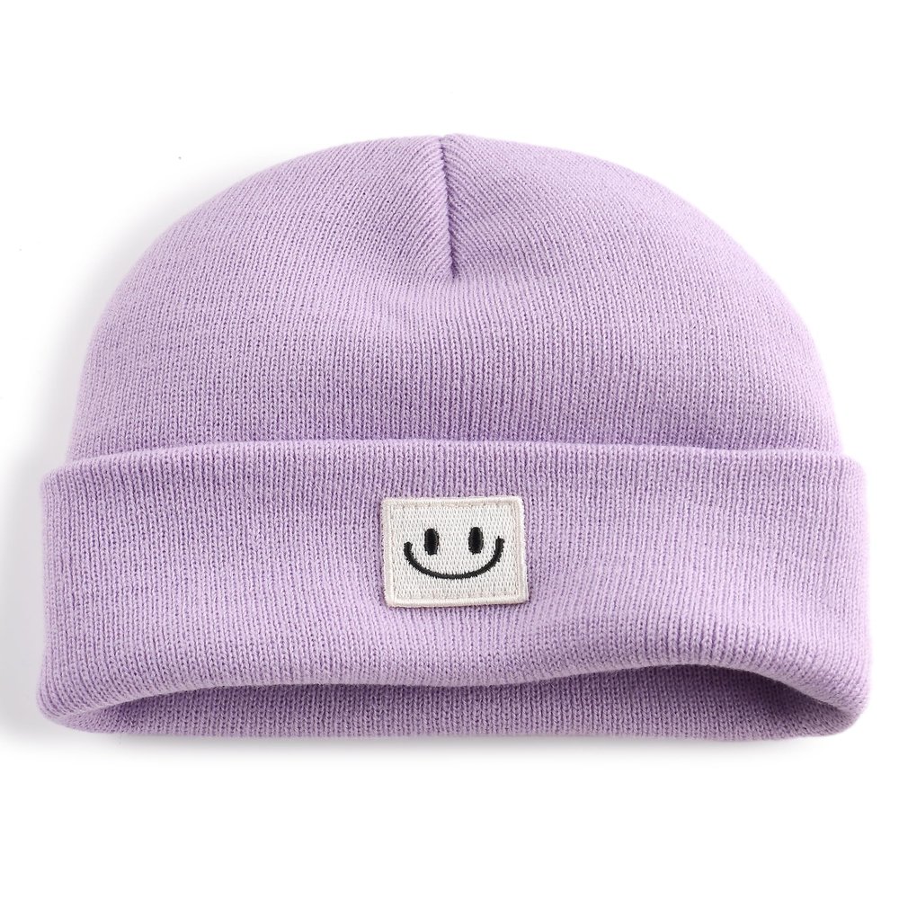 FURTALK Baby Beanie Knitted Hats Boys Girls Toddler Kids Winter Soft Warm Skull Cap Light Purple