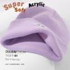 FURTALK Baby Beanie Knitted Hats Boys Girls Toddler Kids Winter Soft Warm Skull Cap Light Purple view 2