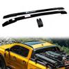 2Pcs Fits for Ranger 2023 2024 Aluminum Top Side Rail Bar Roof Rail Rack Black Crossbar