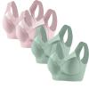4 Pack Sports Bras for Women No Underwire Comfort Seamless Plus Size Bras Full Coverage High Support Wireless Bars view 1