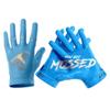 HIGHLIGHT FACTORY ATL G.O.A.T. Silhouette You Got Mossed/Ultra Grip Football Gloves (Baby Blue, Adult Small) view 1