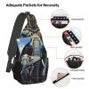 Sling Backpack Bag for Men Two elephants Cross Chest Bag Crossbody Shoulder Bag Travel Hiking Daypack view 4