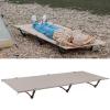 WDFYJ Camping Cot,Outdoors Camping Cot, Supports 300 lbs Sleeping Bed Folding Steel Frame Portable with Carry Bag(Beige) view 1