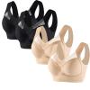 4 Pack Sports Bras for Women No Underwire Comfort Seamless Plus Size Bras Full Coverage High Support Wireless Bars view 1