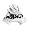 HIGHLIGHT FACTORY ATL G.O.A.T. Silhouette You Got Mossed/Ultra Grip Football Gloves (White, Adult XX-Large) view 3