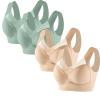 4 Pack Sports Bras for Women No Underwire Comfort Seamless Plus Size Bras Full Coverage High Support Wireless Bars view 1