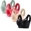 4 Pack Sports Bras for Women No Underwire Comfort Seamless Plus Size Bras Full Coverage High Support Wireless Bars view 1