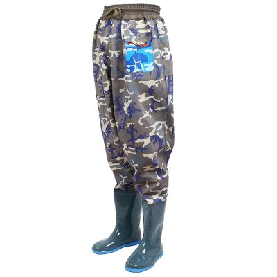 KPHYMOD PVC Waterproof Fishing Hip Wader with Pocket, Mens Womens Waders with Boots Waterproof, Hip Boot for Outdoor Sports(6)