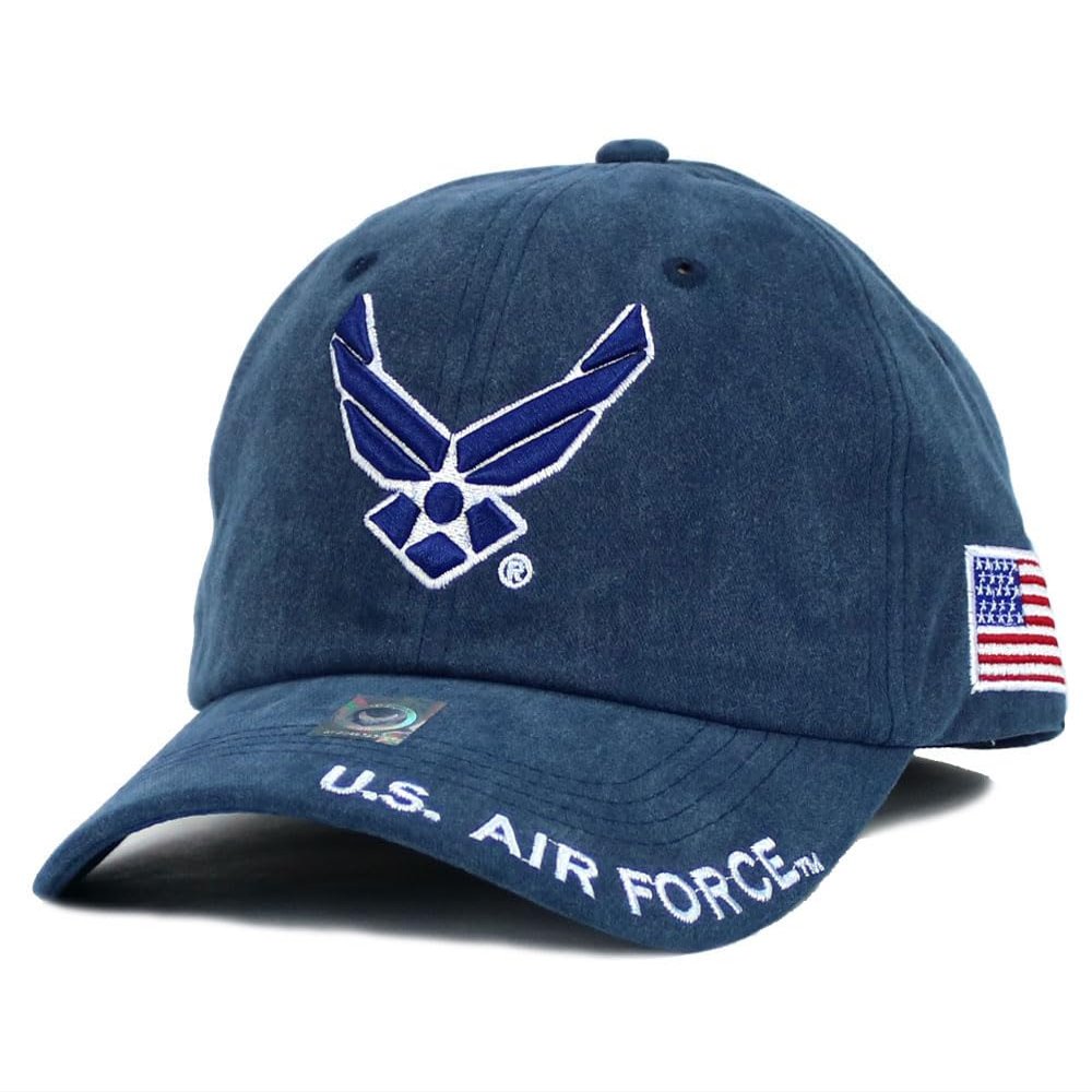 CHL Trading US AIR Force Hat USAF Officially Licensed Veteran Military Baseball Cap (US, Alpha, Large, Air Force 10 - Washed Blue)