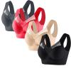 4 Pack Sports Bras for Women No Underwire Comfort Seamless Plus Size Bras Full Coverage High Support Wireless Bars view 1