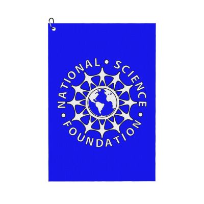 SIYTUAU Flag of The National Science Foundation Golf Towel 16 x 24 Inch Golf Towels for Golf Bags with Carabiner Clip Polyester Golf Towel Golf Accessories for Men Women