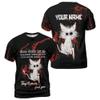 ThuhaTree Store Personalized Horror Halloween Funny Cat They'll Never Find You 3D T-Shirt and Hoodie Unisex S-5XL, Mens Halloween T-Shirt, Halloween Shirts for Men Multi view 1