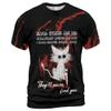 ThuhaTree Store Personalized Horror Halloween Funny Cat They'll Never Find You 3D T-Shirt and Hoodie Unisex S-5XL, Mens Halloween T-Shirt, Halloween Shirts for Men Multi view 2