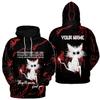 ThuhaTree Store Personalized Horror Halloween Funny Cat They'll Never Find You 3D T-Shirt and Hoodie Unisex S-5XL, Mens Halloween T-Shirt, Halloween Shirts for Men Multi view 3